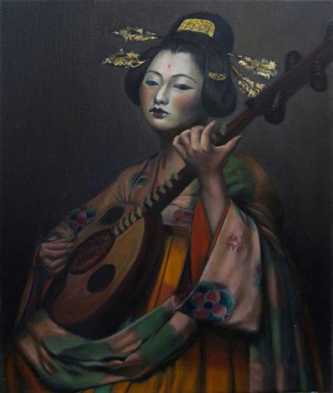 Lady with Pipa