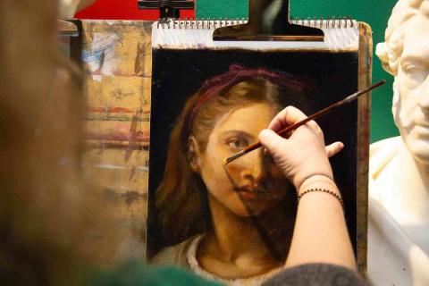 Female Portrait Painting Study