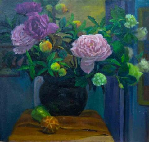 Still life Painting - Peonies