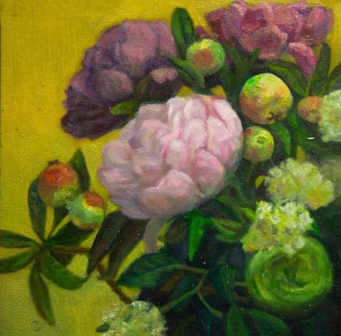 Still life Painting - Peonies